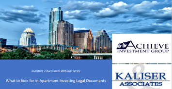 What to look for in Apartment Investing Legal Documents